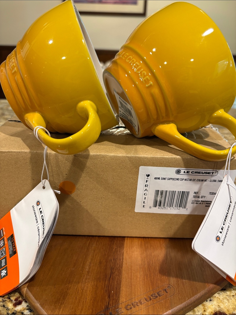 Le Creuset Giant Cappuccino Cup, set of 2, Nectar - Picture 6 of 8